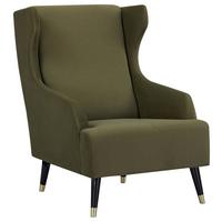 Fotelja Tiffany - zelena/crna, Moderno, drvo/tekstil (71/102/95cm) - Mömax
