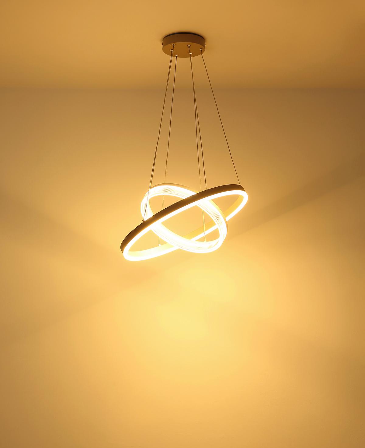 Led-hängeleuchte 48046h1 Zara - Sandfarben/Weiss, Design, Kunststoff/Metall (50/150cm) - Globo