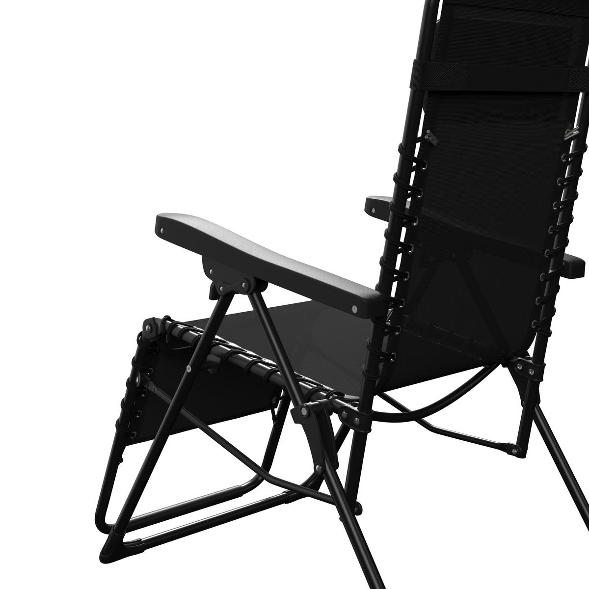 Gartensessel Marcel Schwarz - Schwarz, Basics, Kunststoff/Textil (153/108/63,5cm) - Mömax