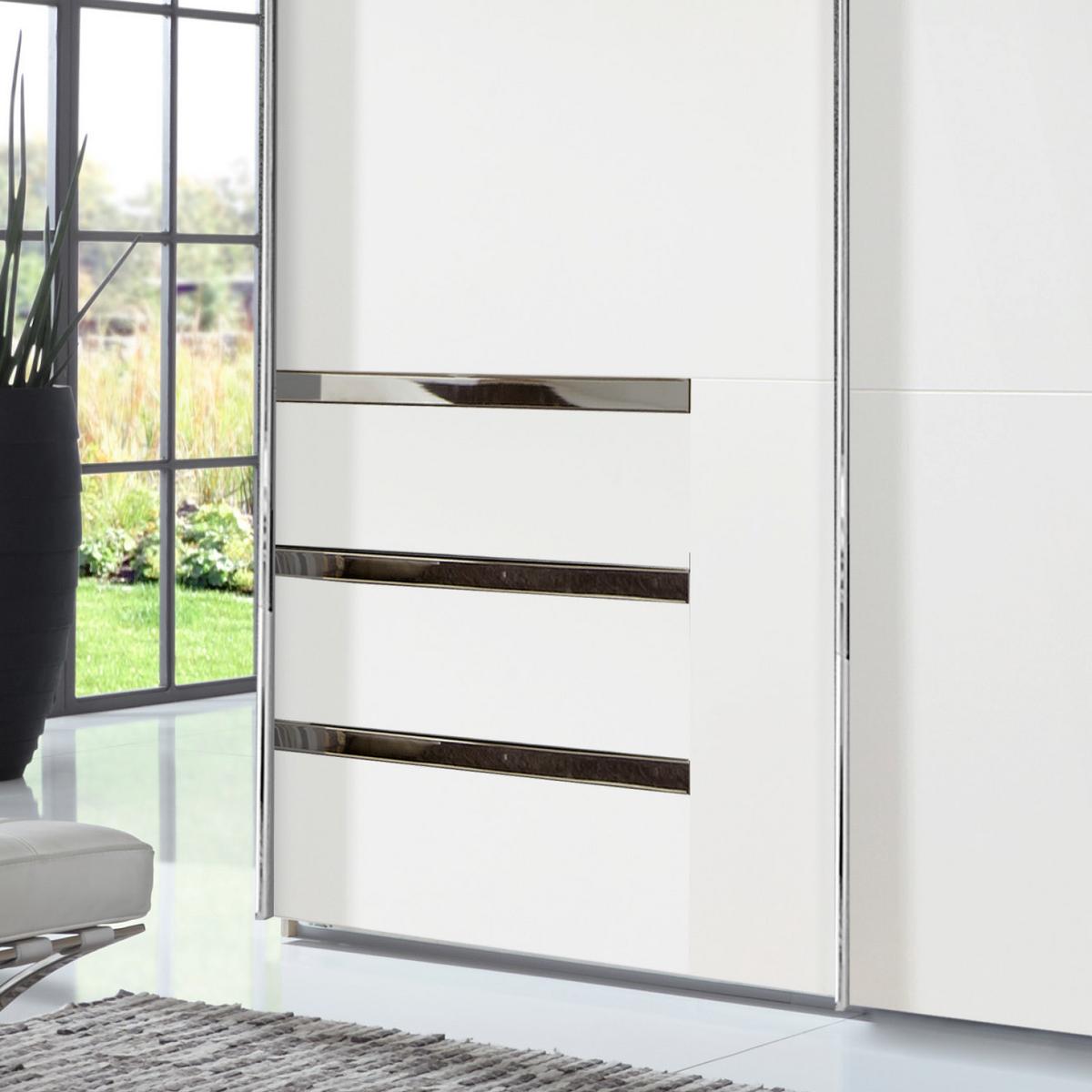 Ormar S Kliznim Vratima Level 36a - bijela/boje kroma, Moderno, drvni materijal/metal (250/216/65cm) - Modern Living