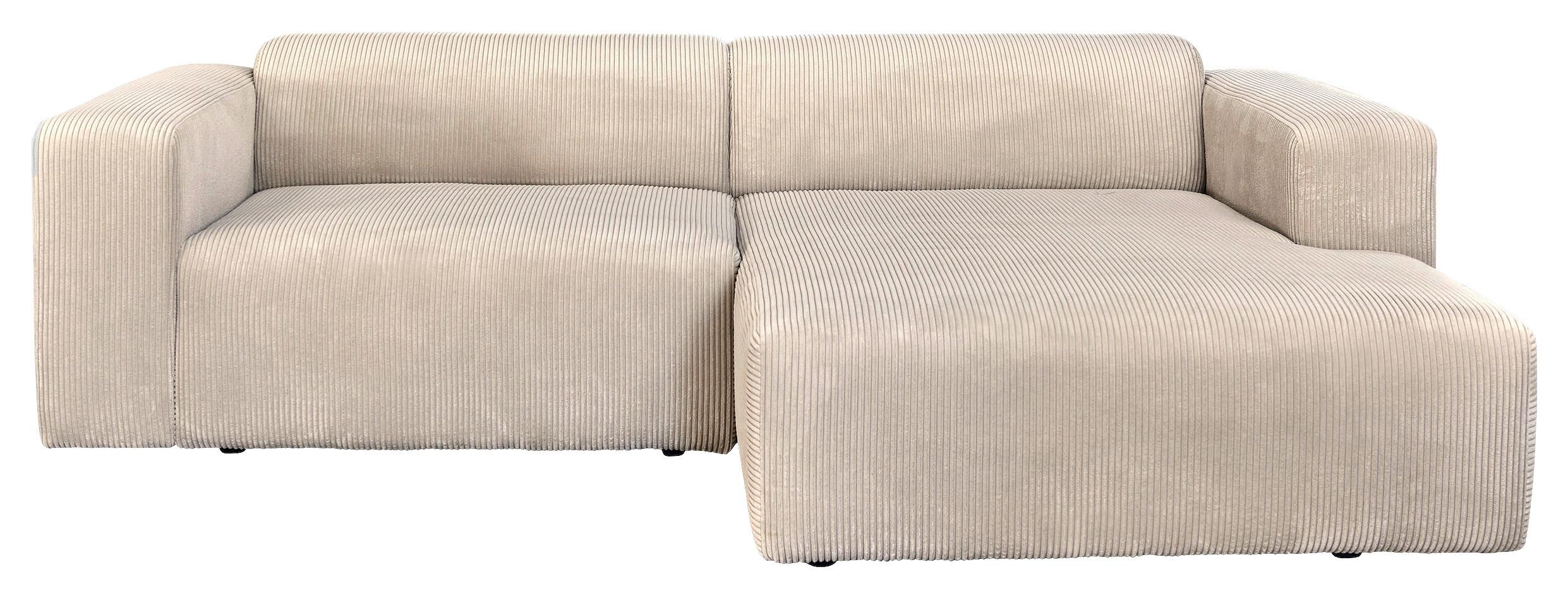 NAROŻNIK BASMA - kremowy/czarny, Design, tworzywo sztuczne/tkanina (298/175cm) - P & B