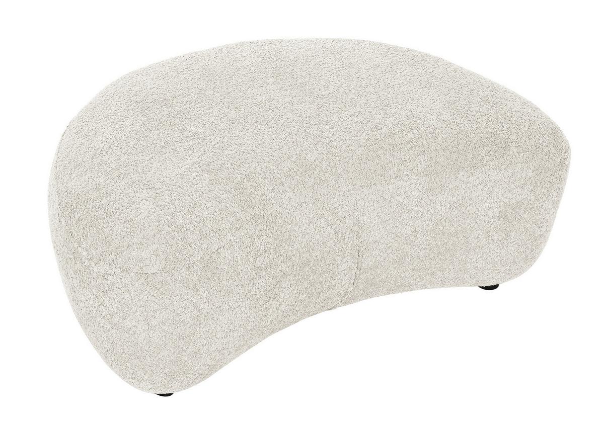 Hocker Leonas in Beige - Beige/Schwarz, MODERN, Kunststoff/Textil (102/42/66cm) - Premium Living