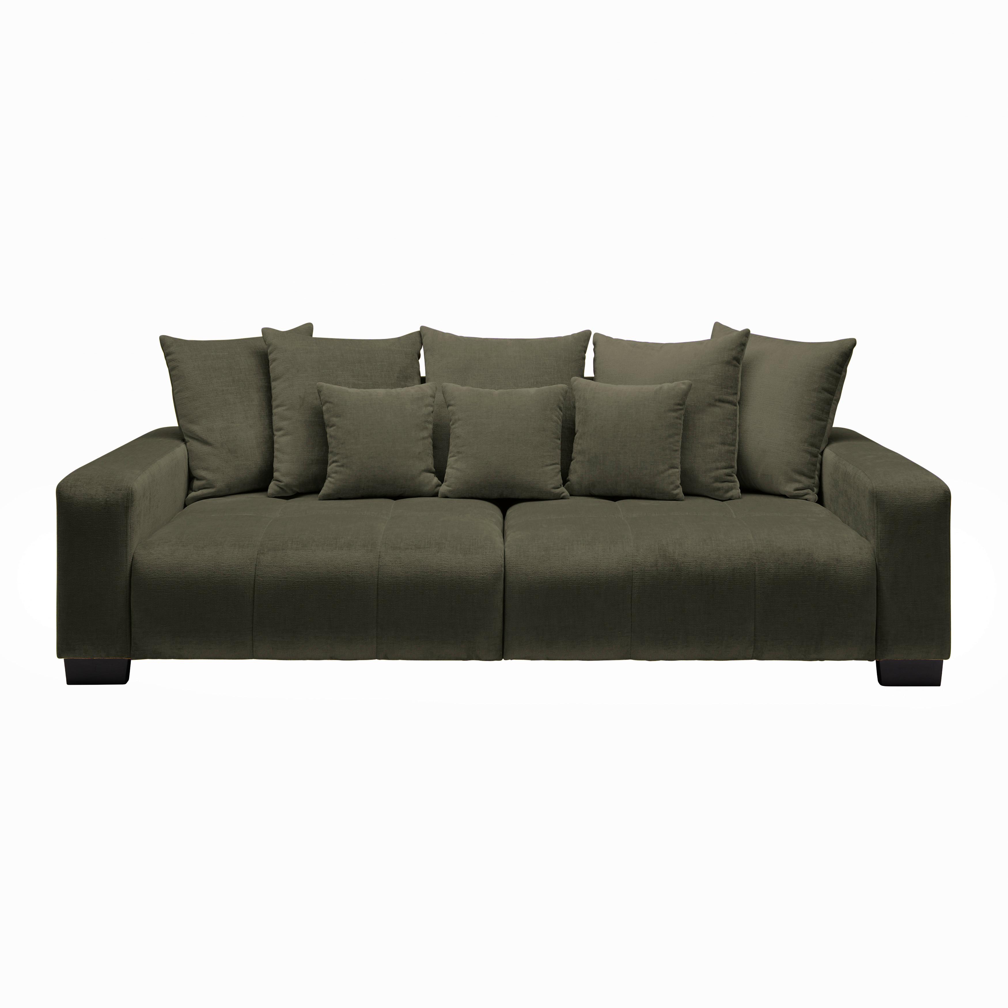 Bigsofa Matteo Olivgrün - Schwarz/Olivgrün, MODERN, Holz (246/93/124cm) - Based