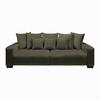 Bigsofa Matteo Olivgrün - Schwarz/Olivgrün, MODERN, Holz (246/93/124cm) - Based