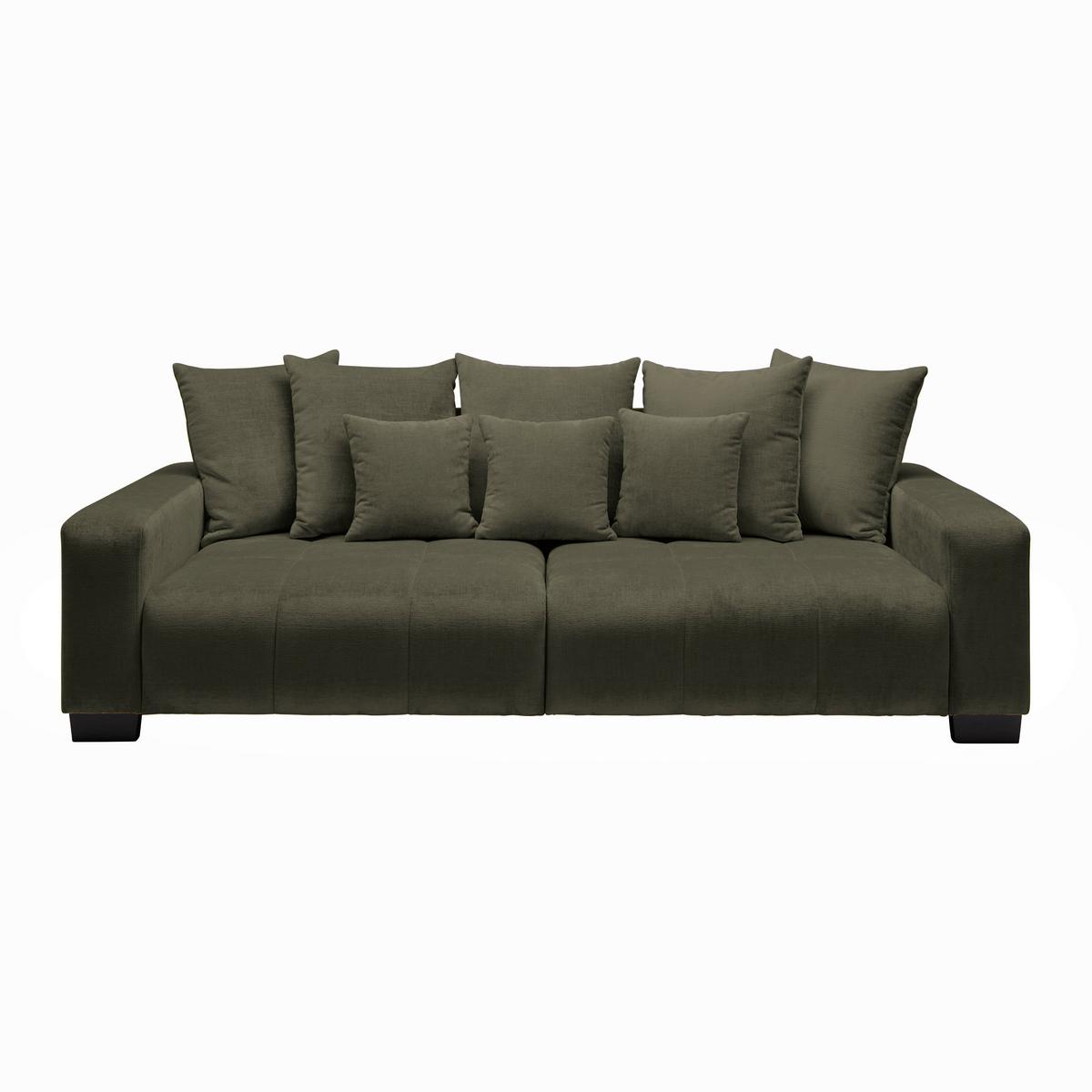 Bigsofa Matteo Olivgrün - Schwarz/Olivgrün, Modern, Holz (246/93/124cm) - Based