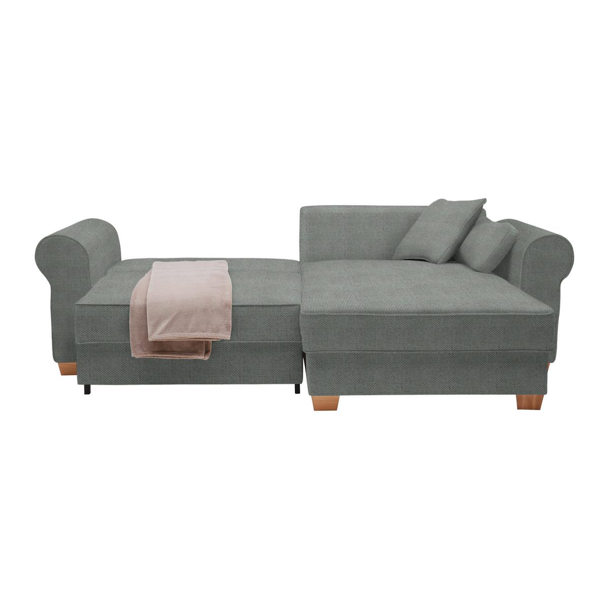 Wohnlandschaft Angelo Grau - Grau, MODERN, Holz/Holzwerkstoff (255/92/185cm) - Mömax