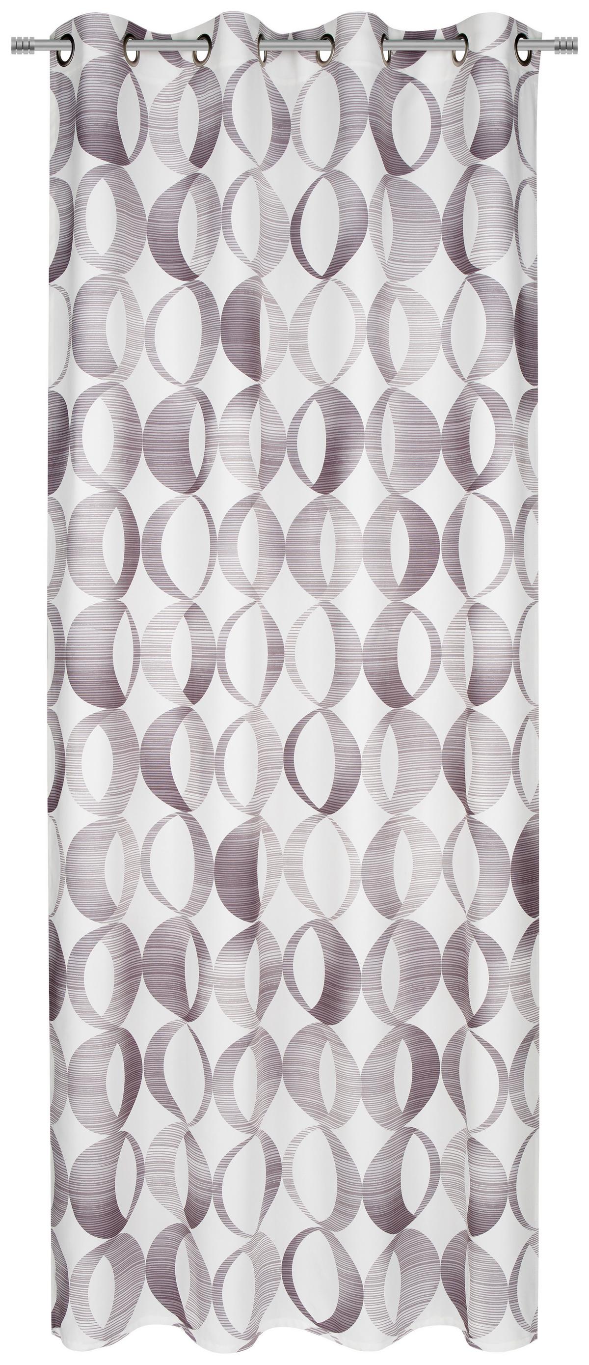 ZASŁONA NA PRZELOTKACH BELLINA - kolor srebrny, Lifestyle, tkanina (140/255cm) - Novel