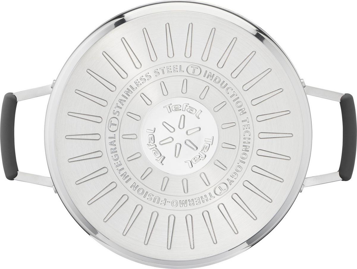 Kochtopfset Tefal-Intuition Edelstahlfarben, 7-tlg. - Edelstahlfarben, KONVENTIONELL, Metall (30/18,5/54cm) - Tefal