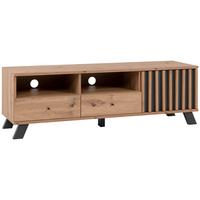 KOMODA NISKA MEDAN 56A TV-BOARD - antracytowy/czarny, Lifestyle, materiał drewnopochodny/metal (138/44/40cm) - MID.YOU