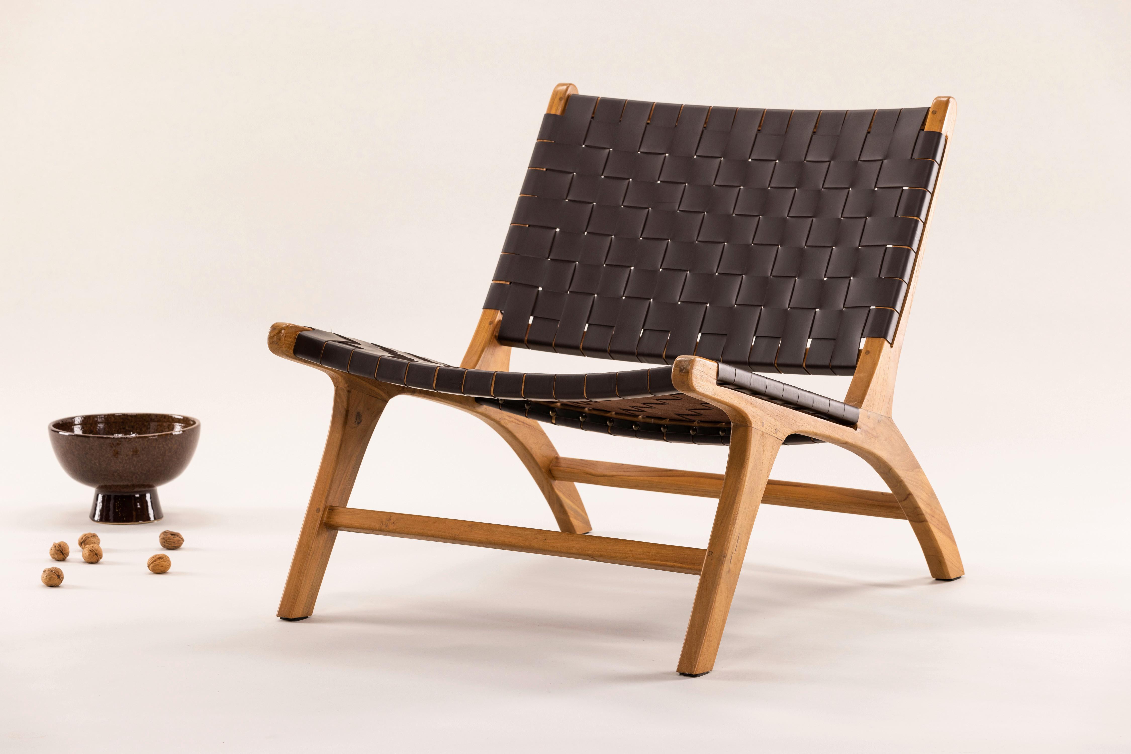 SESSEL RIKE - Braun, Design, Holz/Textil (65/69/77cm) - Livetastic