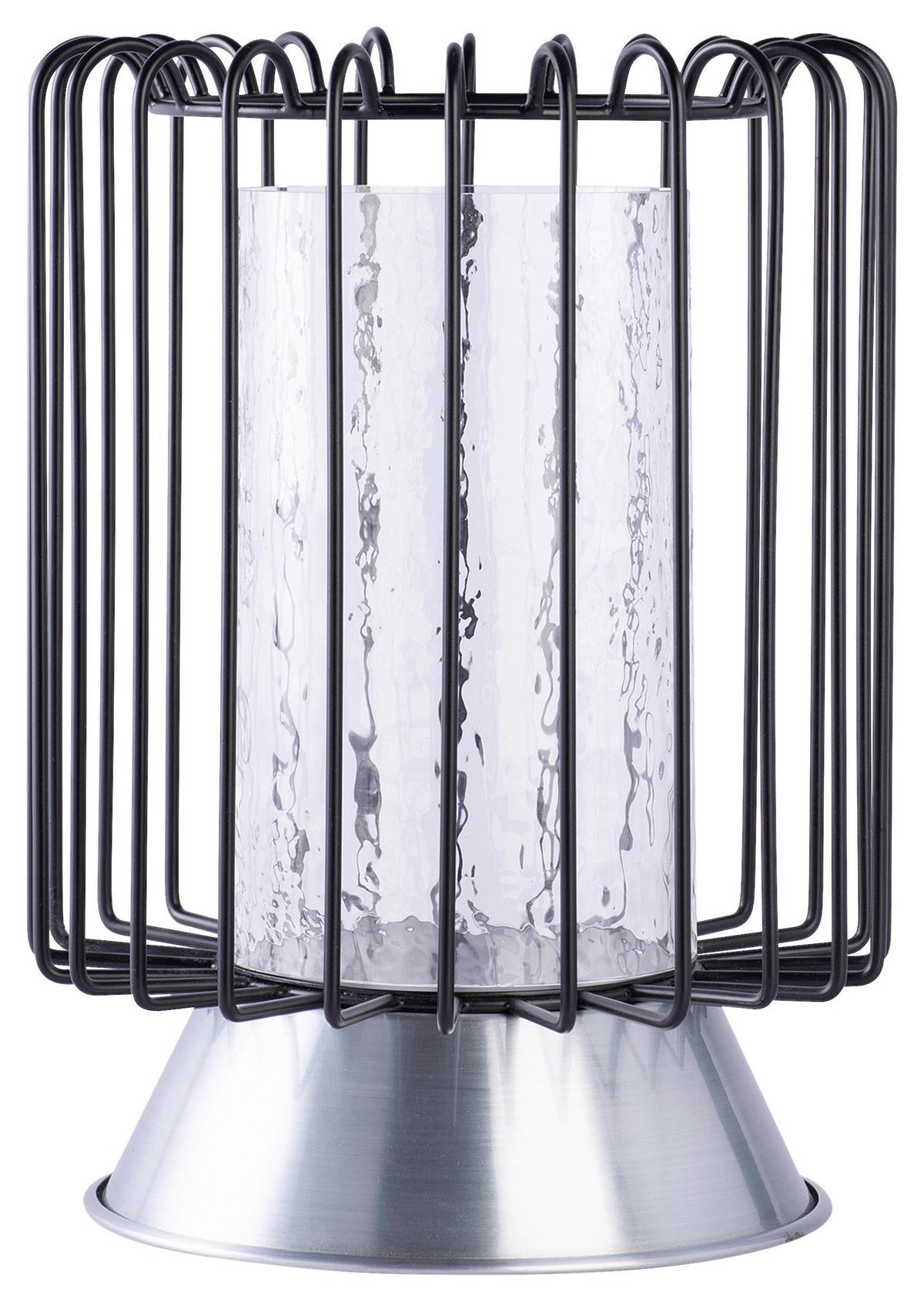 KERZENSTÄNDER MALIBU 225 - Goldfarben/Schwarz, Trend, Glas/Metall (22.5/22.5/31cm) - Kayoom