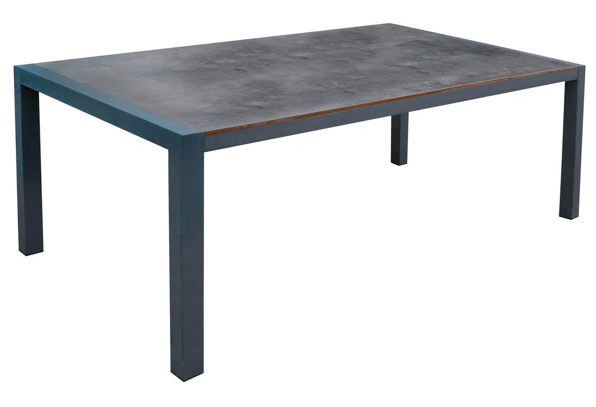 Gartengarnitur Urban 5-Teilig Metall/Textil/Holzwerkstoff - Schieferfarben/Anthrazit, Basics, Holzwerkstoff/Textil (180/98/74cm) - Acamp