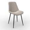 Tischgruppe Eolona Creme 5-tlg. - eukalyptusträ färg/svart, Modern, metall/trämaterial (120/76/120cm) - Bessagi Home