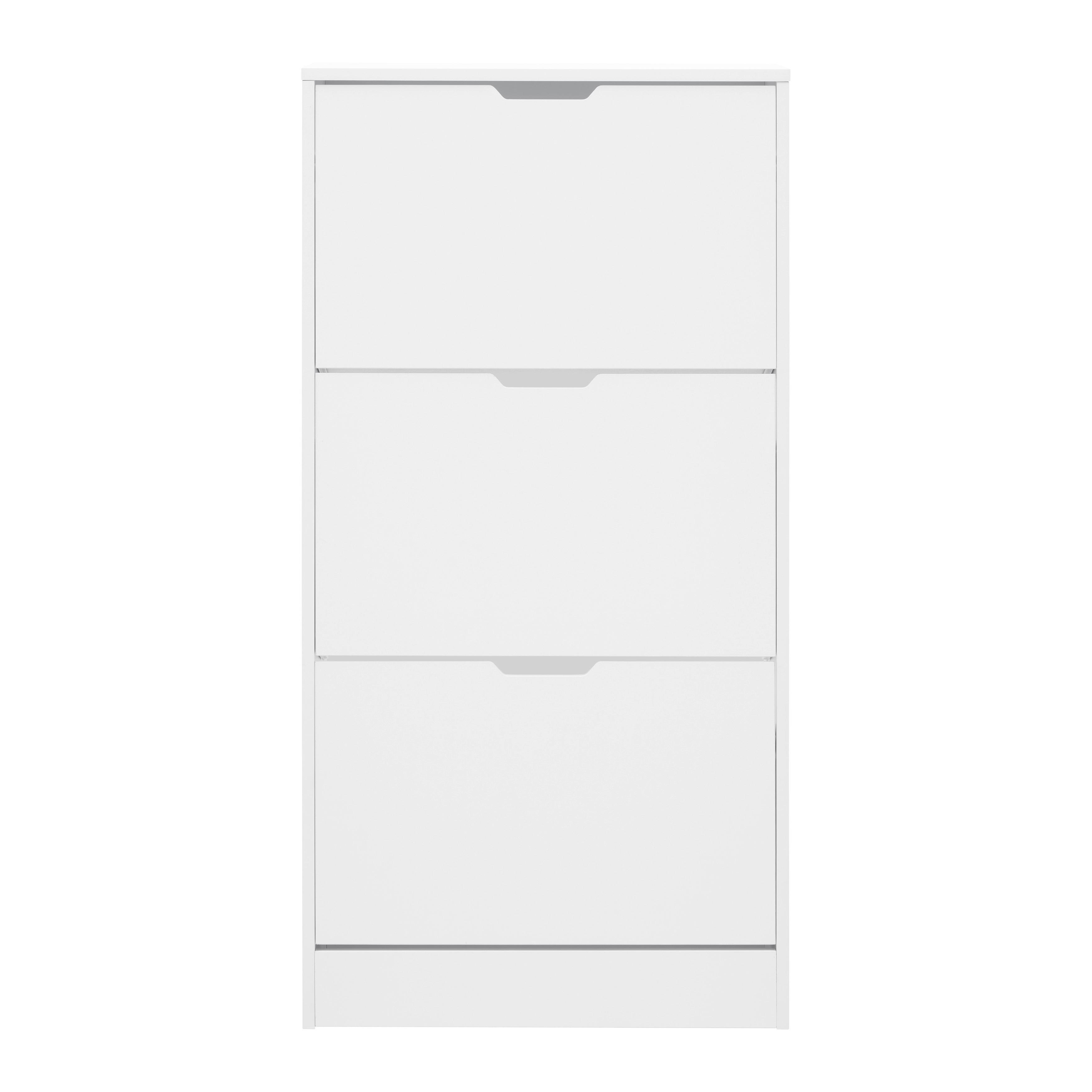 SKOSKÅP RUDI -EXKLUSIV- - vit, Klassisk, trämaterial (60/118/24cm) - Mömax