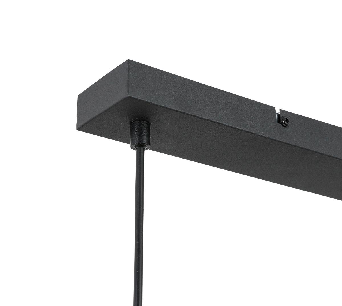 LED Függőlámpa Jom - fekete/borostyánszínű, Modern, műanyag/Üveg (79/19/120cm) - Mömax