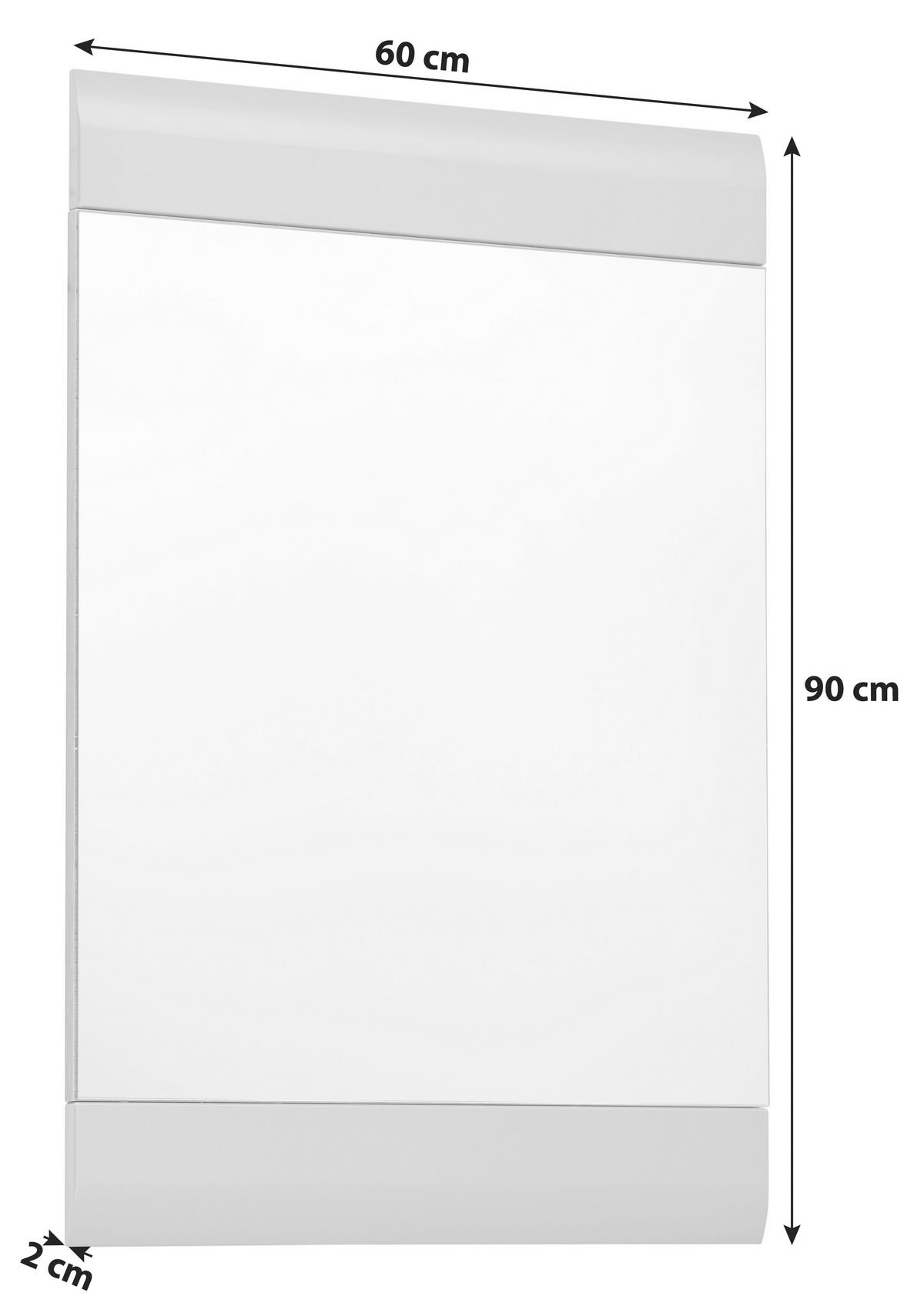 Oglindă AURIS - gri, Modern (60/90/2cm) - Modern Living
