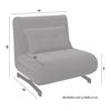 BÄDDFÅTÖLJ LUNA - mörkgrå/svart, Modern, metall/textil (92/86/80cm) - Bessagi Home