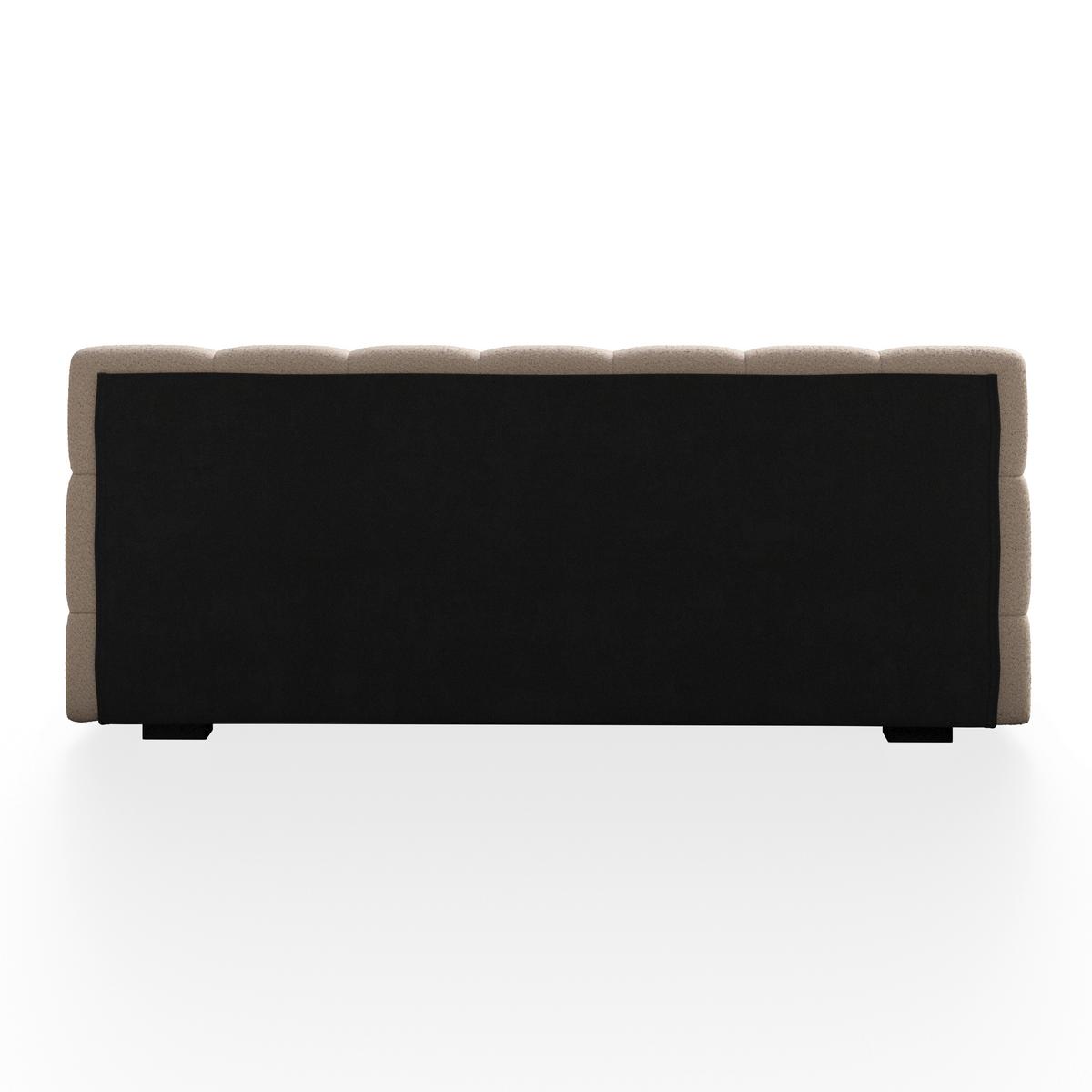 Pat tapițat Marija ca. 180x200 cm Braun - maro/culoare natur, Modern, lemn/metal (180/200cm) - Bessagi Home