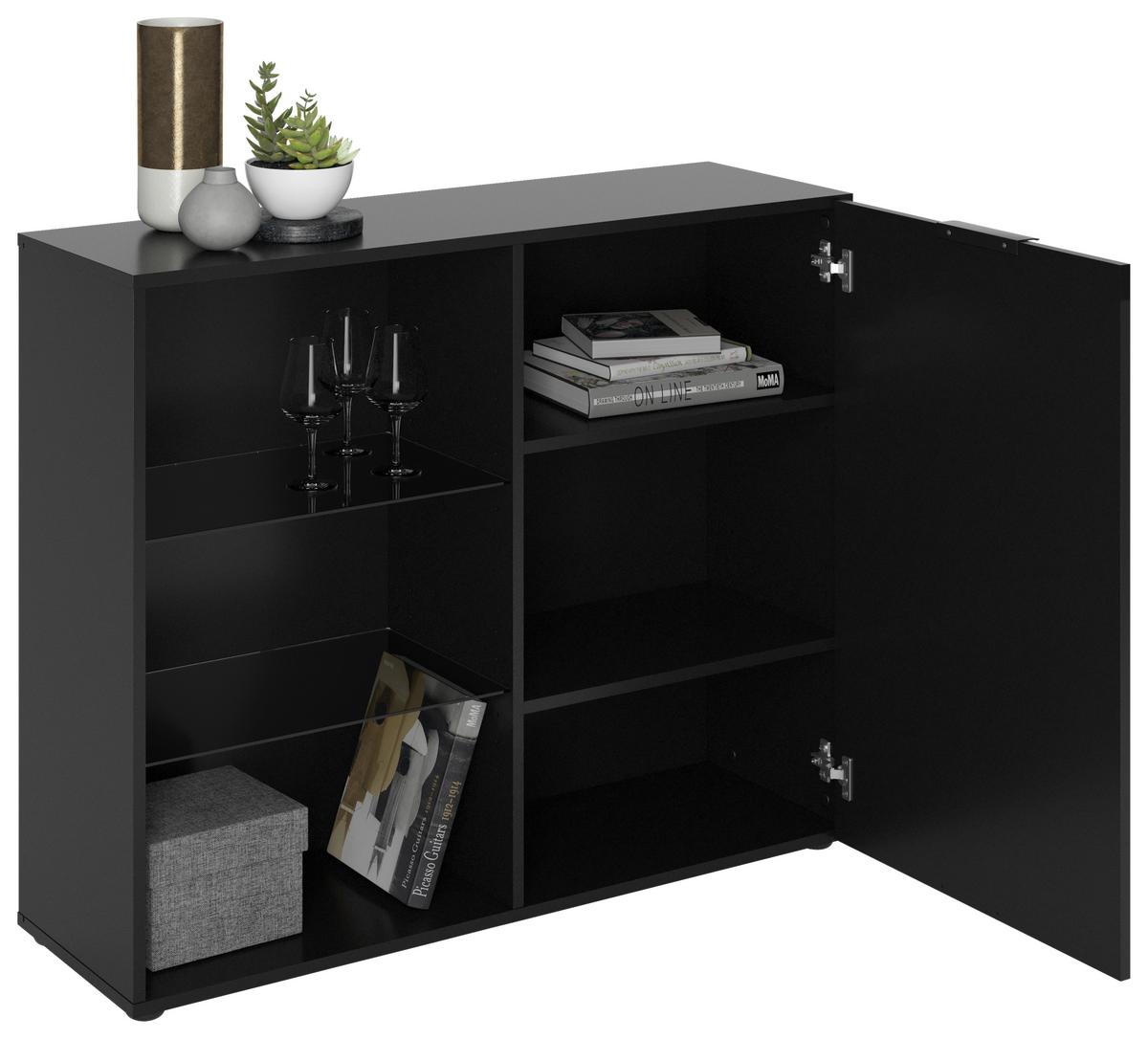 WITRYNA DARK 3 - czarny, Konventionell, materiał drewnopochodny/tworzywo sztuczne (100/81/32cm) - MID.YOU