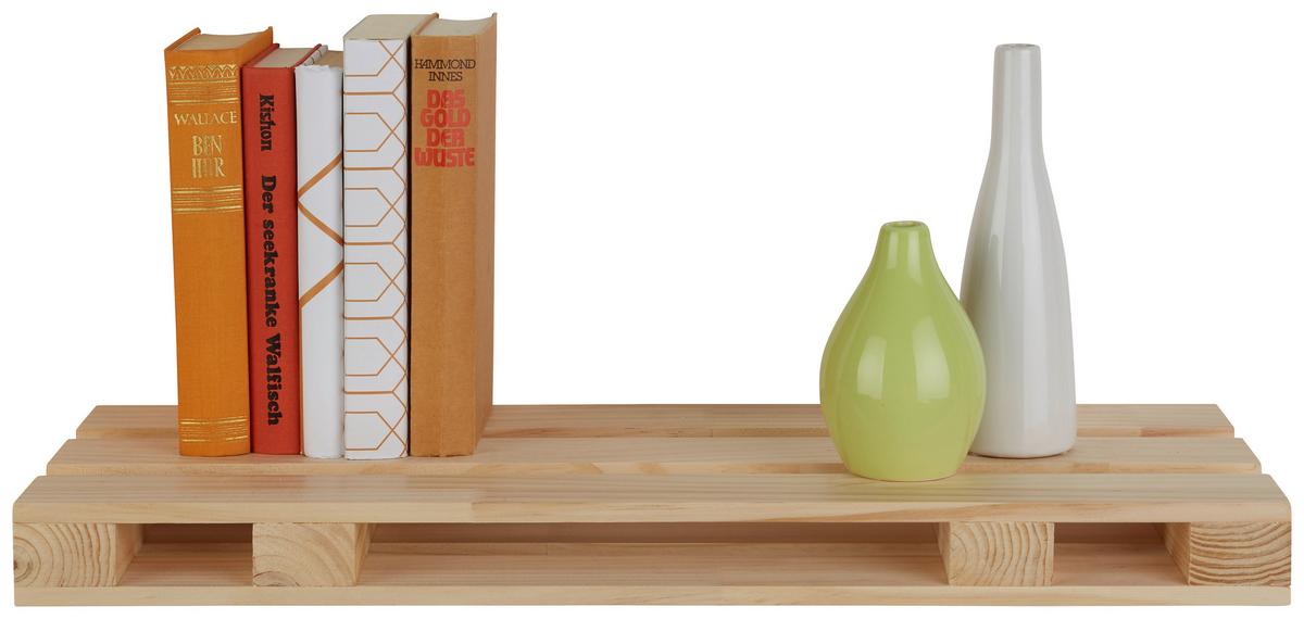 Wandregal aus Kiefer Massiv - Kieferfarben, Modern, Holz (60/5/23,5cm) - Mömax