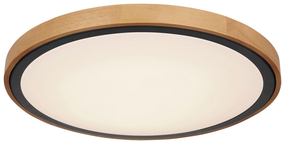 LAMPA SUFITOWA LED GRADEN - kolor ciemnego dębu/czarny, Design, tworzywo sztuczne/metal (43,7/11cm)