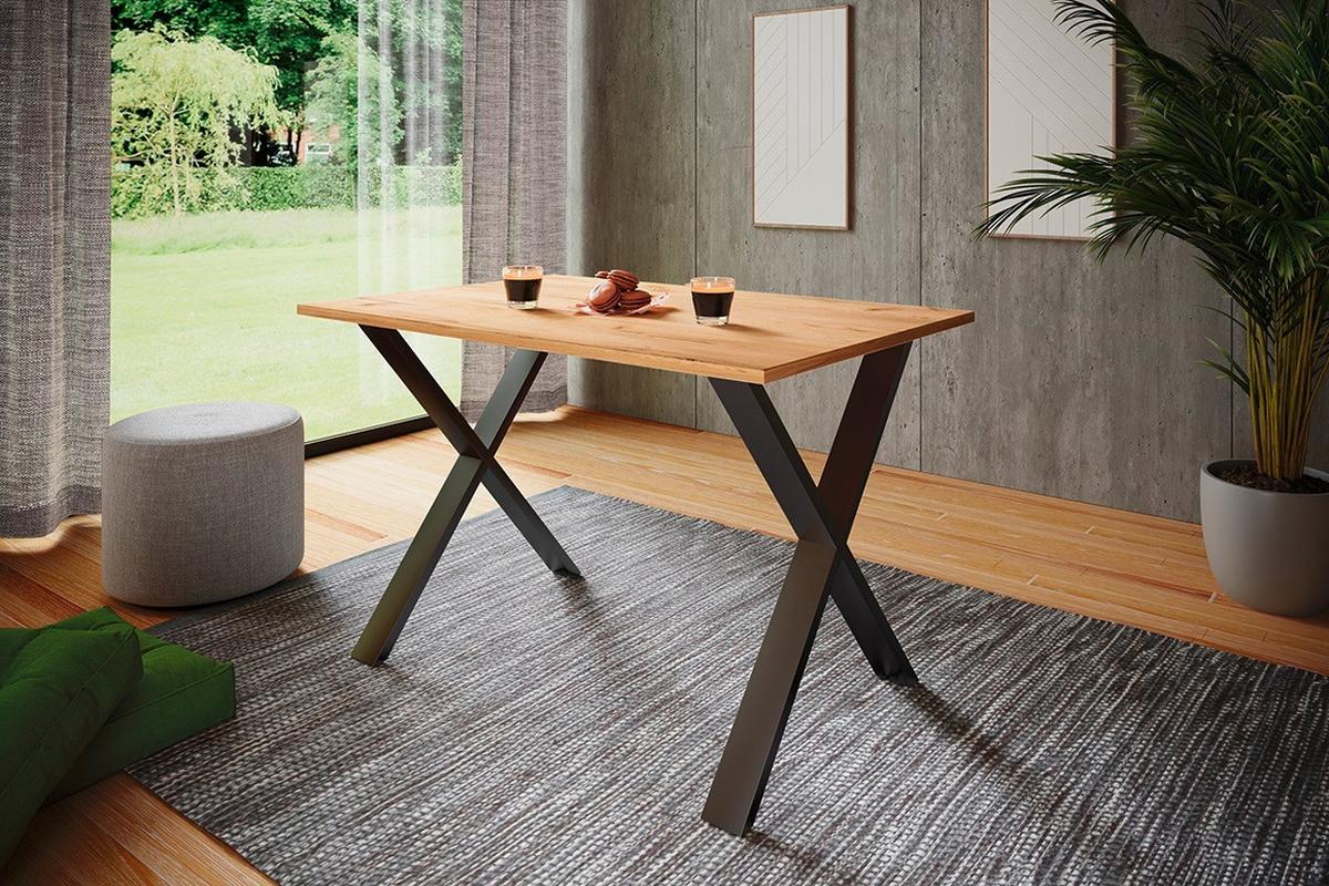 SCHREIBTISCH LONA - Honigeiche/Schwarz, Design (160/80/76cm) - MID.YOU