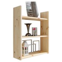 Stenski Regal Mona, Bor, Masivno - barve bora, Basics, les (60/74/20cm) - MID.YOU