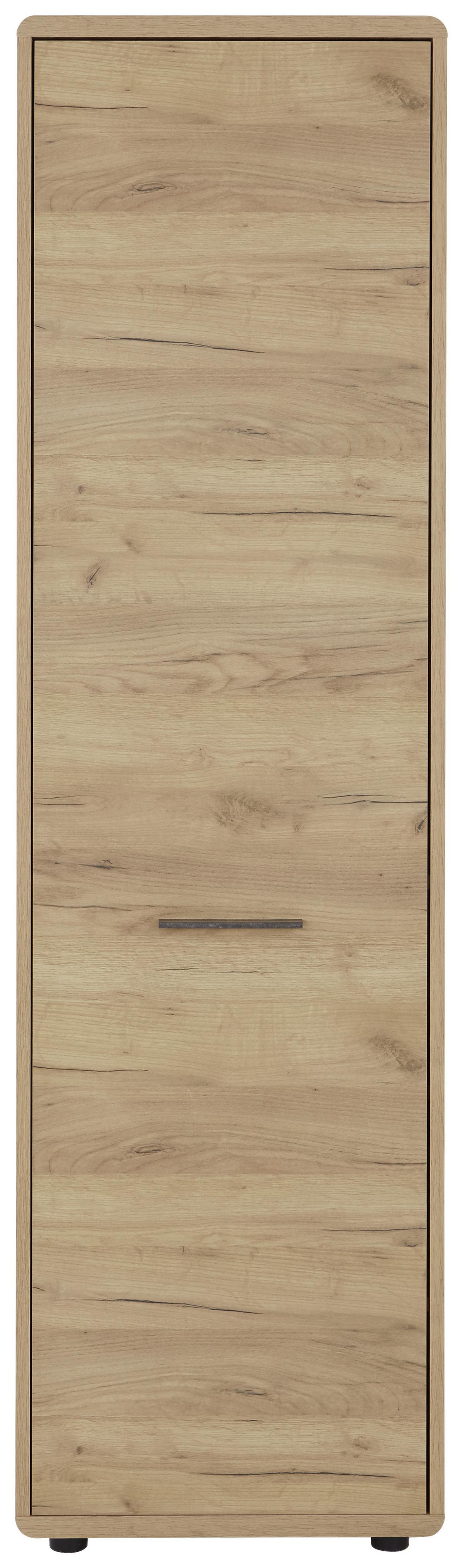 Dulap pentru hol FONTANA - culoare lemn stejar, Modern, material pe bază de lemn (54/198/32cm) - Modern Living