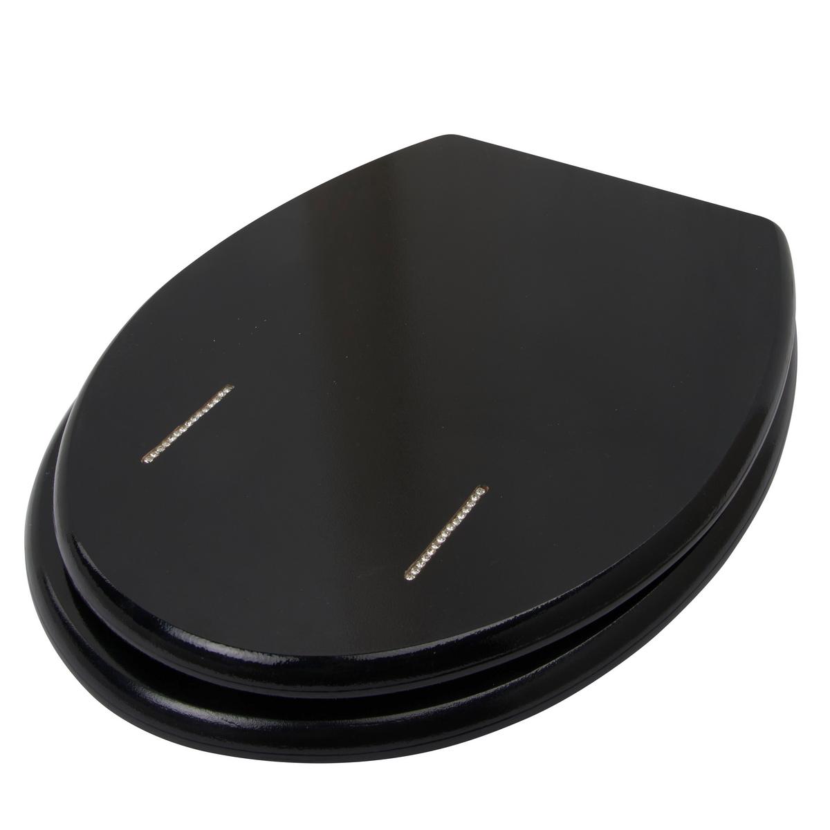 DESKA SEDESOWA WC-SITZ - czarny, Basics, tworzywo sztuczne (45/36/5cm)