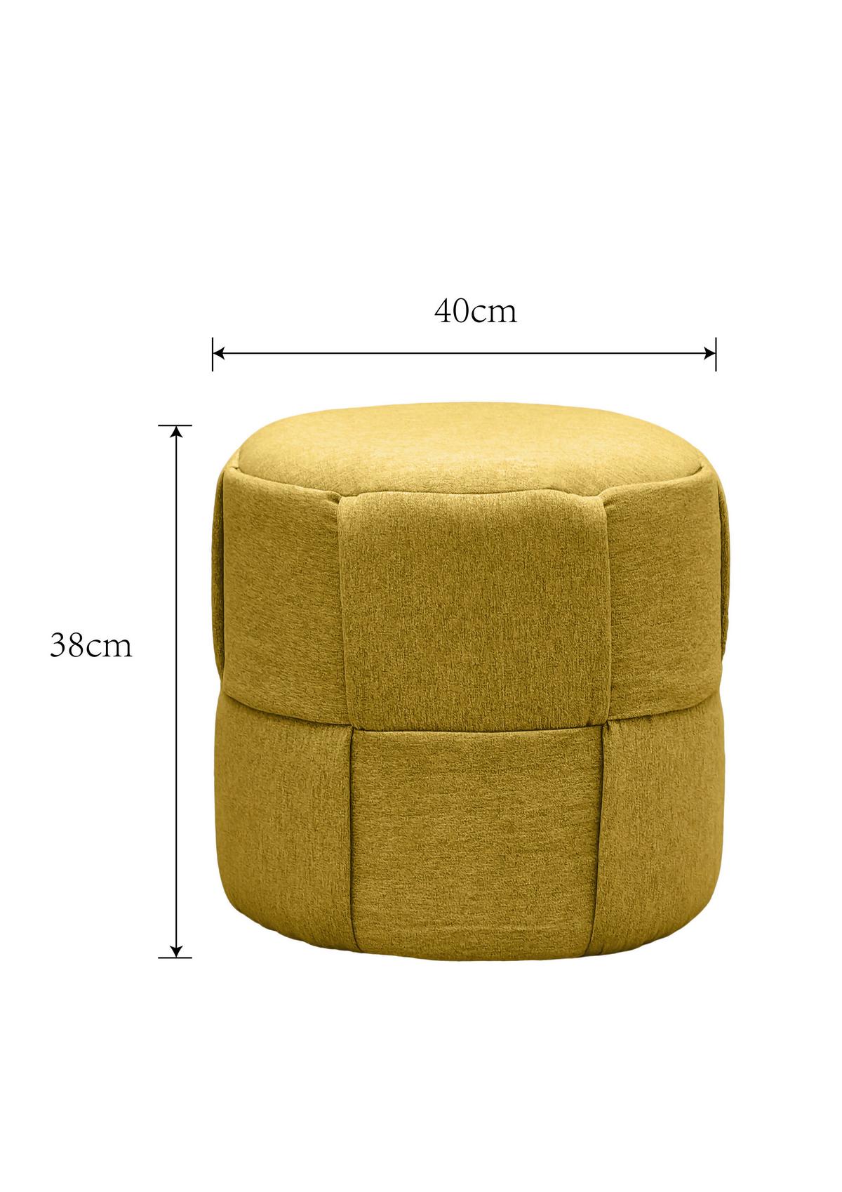 Tabure Play - žuta, Moderno, drvo/tekstil (40/38/40cm) - Mömax