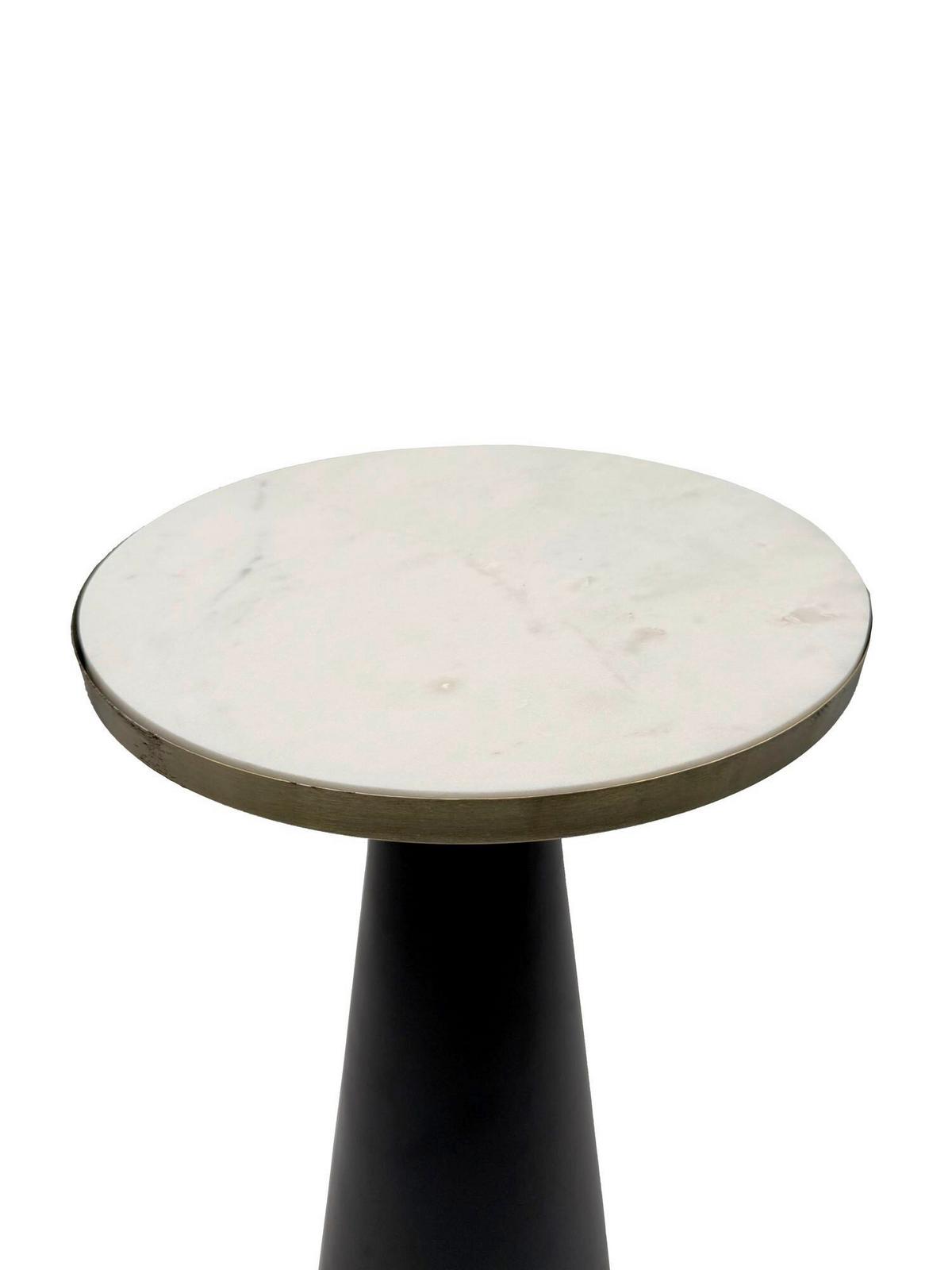 Beistelltisch Wl7.492 - Schwarz, Design, Stein/Metall (28/54/28cm) - Livetastic