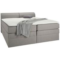 Boxspringbett Flexi 2 in Grau ca. 180x200cm - Schwarz/Grau, KONVENTIONELL, Kunststoff/Textil (180/200cm) - Based