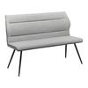 Sitzbank Eva Grau Webstoff Gepolstert - Schwarz/Grau, MODERN, Holz/Textil (139/92,5/60,5cm) - Bessagi Home