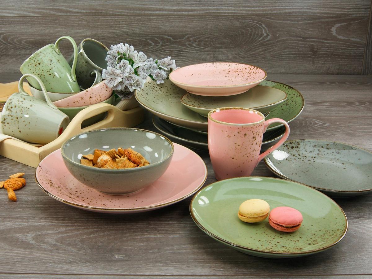 Kombinirani Servis Nature Vintage Garden, 16-Delni - roza/modra, Trend, keramika - Creatable