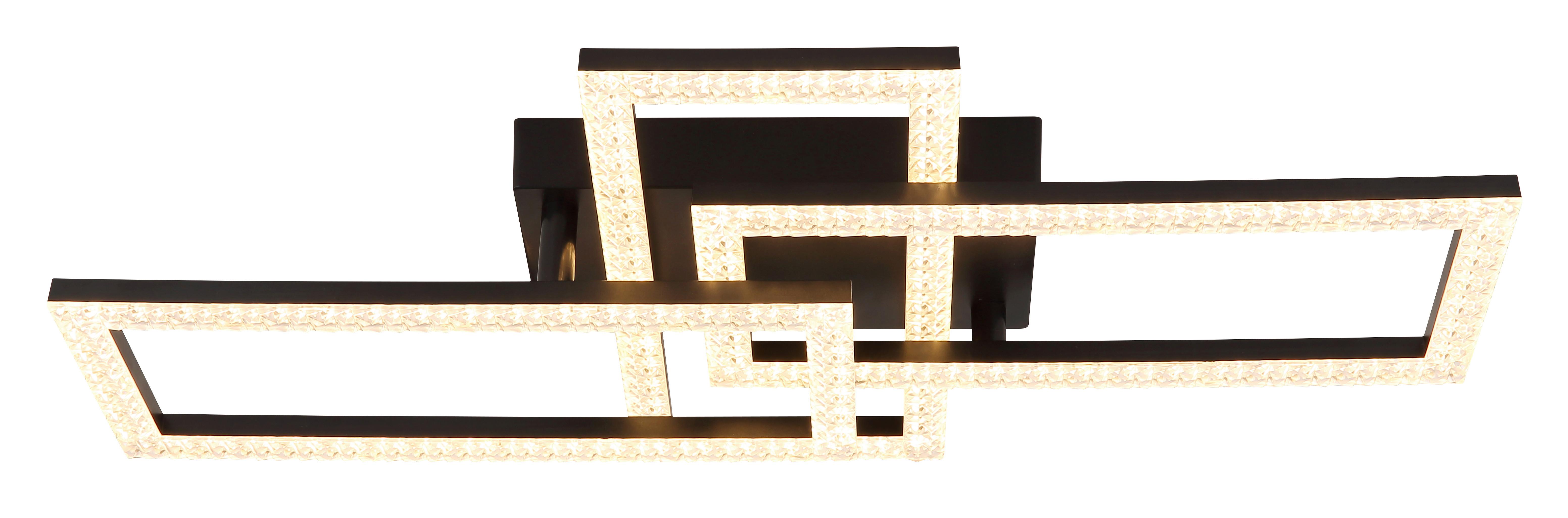 LED-DECKENLEUCHTE 67328-24 - Klar/Schwarz, Design, Kunststoff (61,4/34/9,3cm) - Globo