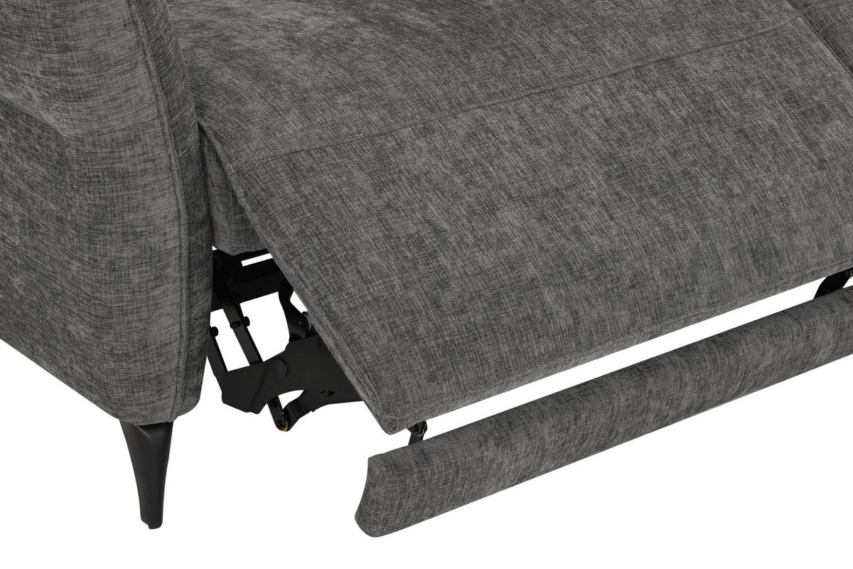 2-Sitzer-Sofa Cape Town Dunkelgrau - noir/gris foncé, Modern, métal/textile (200/98/93cm) - Mömax