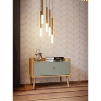 Noćni Ormarić Whenua - boje hrasta/boje kadulje, Moderno, drvni materijal/drvo (59,8/45,2/41,5cm) - Mömax