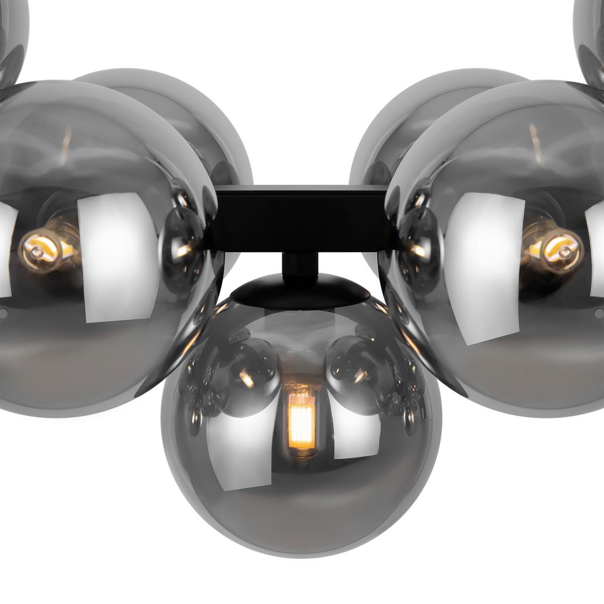 Pendelleuchte Dallas Schwarz max. 28 Watt - Schwarz, Trend, Glas/Metall (23,8/22,8/123,5cm) - MAYTONI