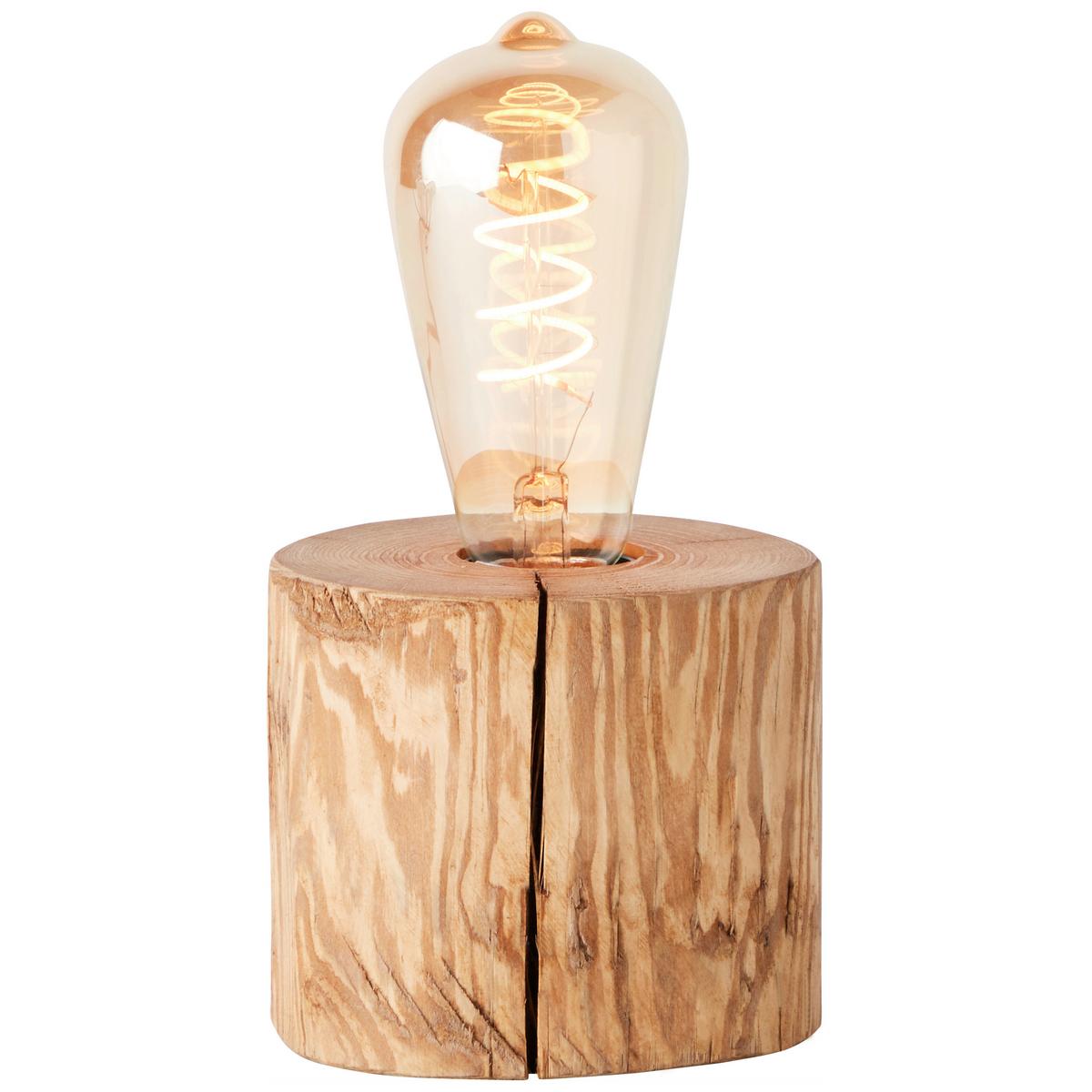 Tischleuchte Trabo Kieferfarben max. 25 Watt - Kieferfarben, Natur, Holz (10/10cm) - Brilliant