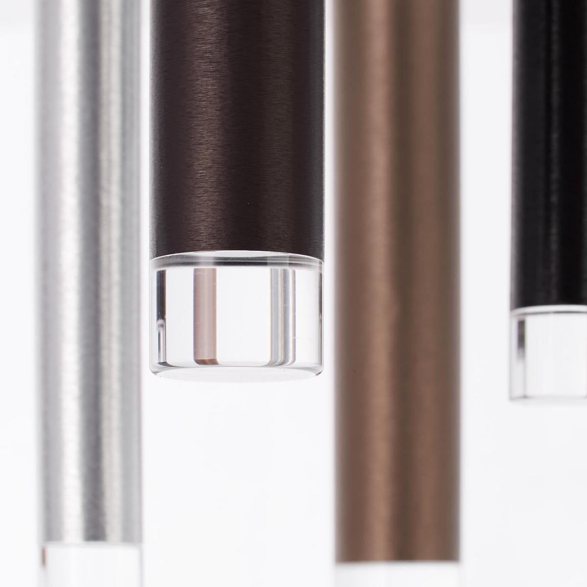 LAMPA SUFITOWA LED G93765/20 CEMBALO - czarny/kolor aluminiowy, Trend, tworzywo sztuczne/metal (30/21,5cm)