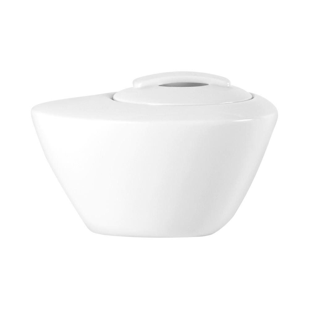 Zuckerdose Katarina in Weiß aus Keramik - Weiß, KONVENTIONELL, Keramik (12,5/9/8,5cm) - Modern Living