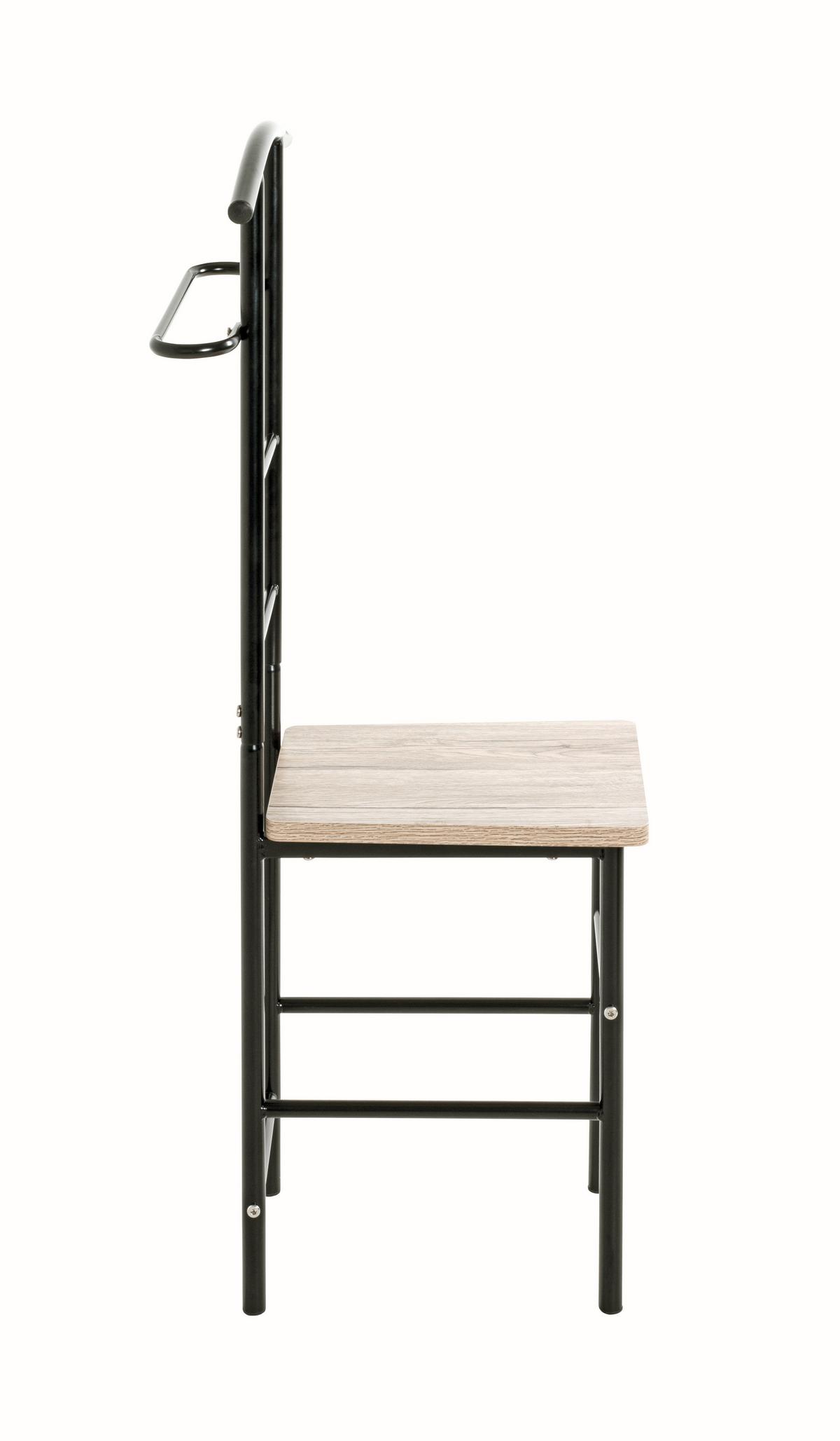 Kleiderständer in Schwarz/Eichefarben - Schwarz/Eiche San Remo, MODERN, Holzwerkstoff/Metall (46/109/46cm) - Mömax