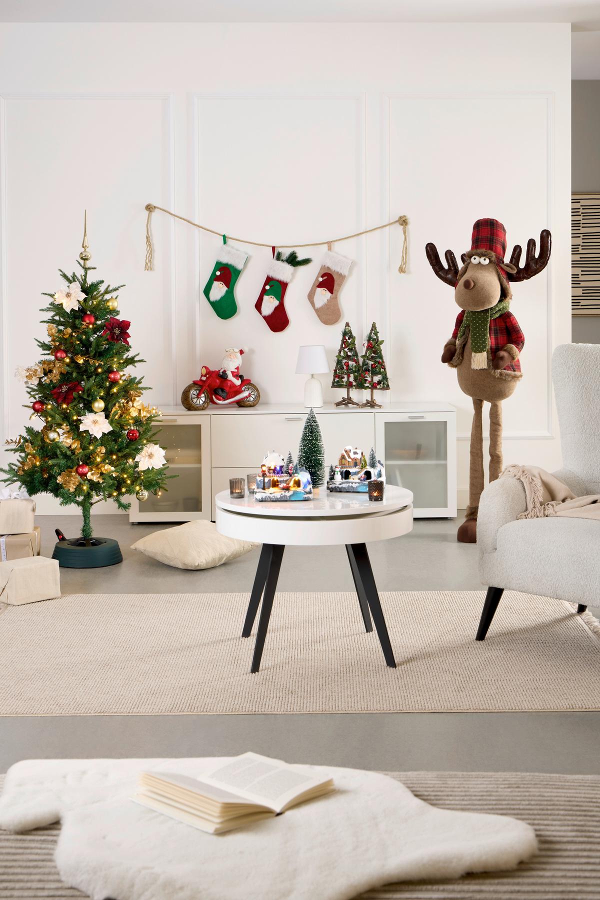 Led-weihnachtsfigur Weihnachtsszene Led - Multicolor, Basics, Kunststoff (21/13,9/17cm)