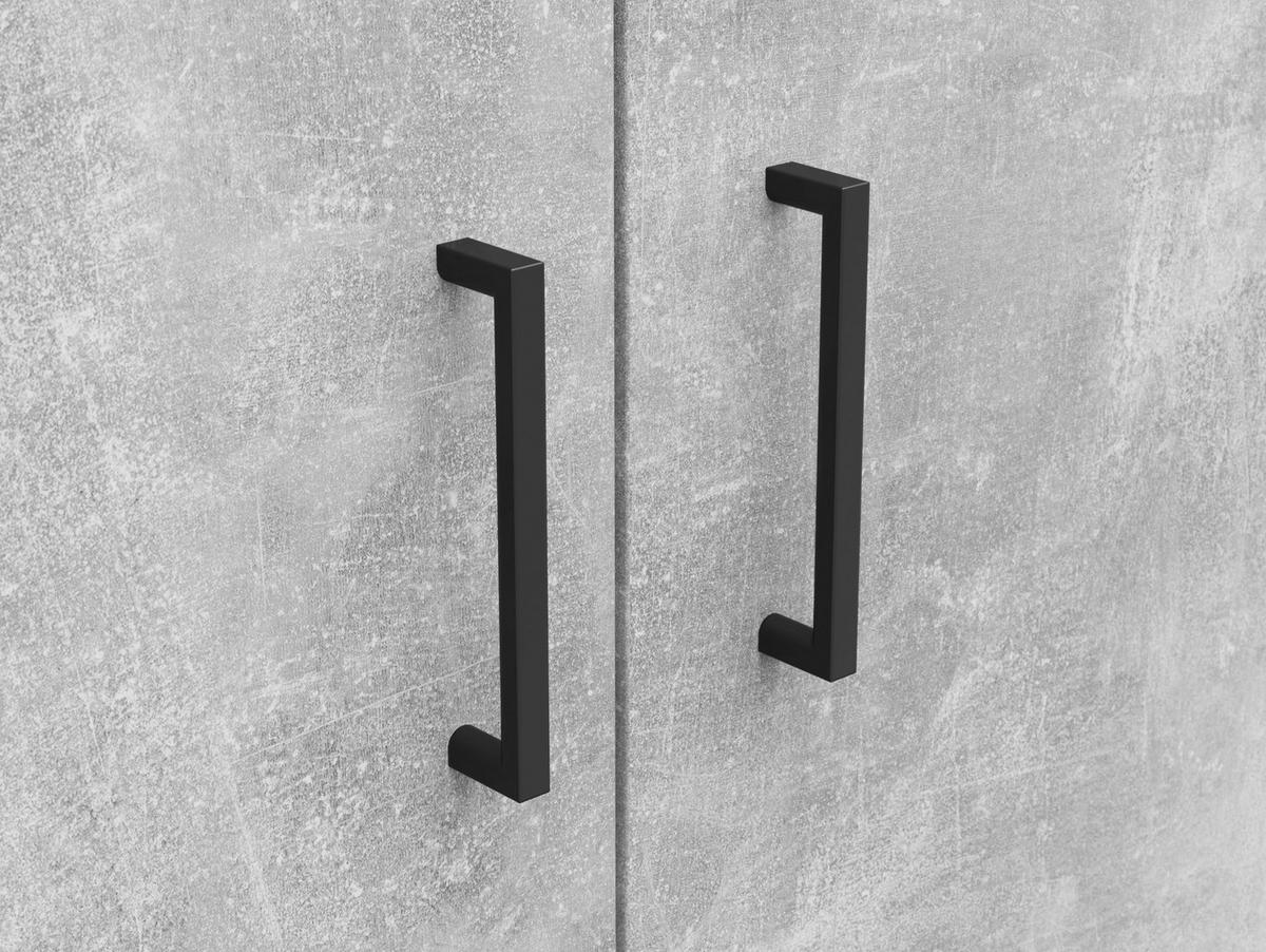 Schrank Multistauraum Betonoptik - Schwarz/Grau, MODERN, Holzwerkstoff/Kunststoff (80/195/52cm) - Mömax