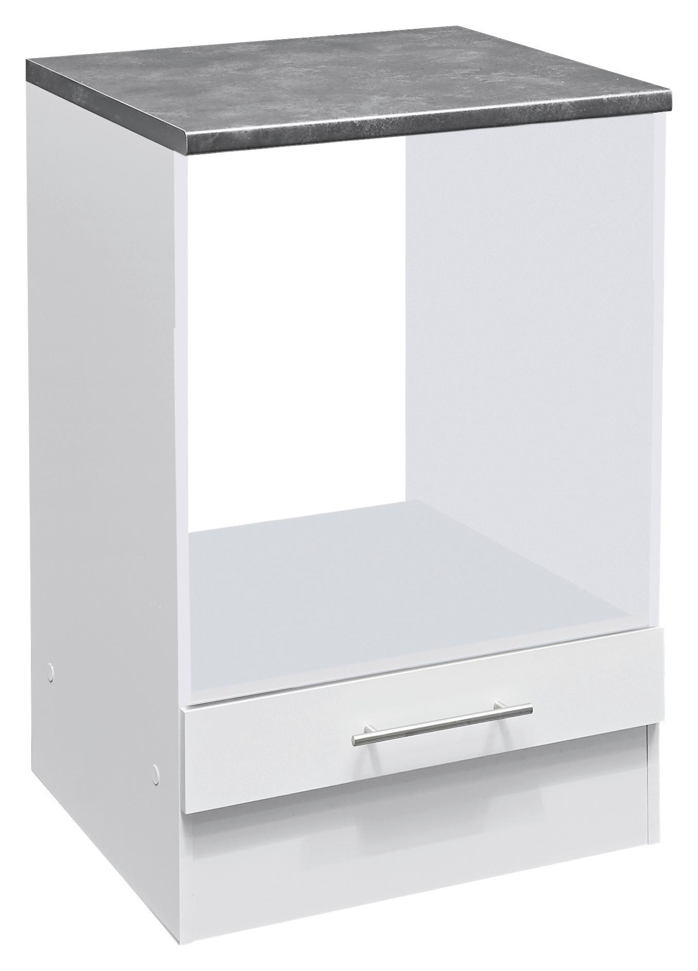 SZAFKA DO ZABUDOWY KUCHENKI EDDY - kolor stalowy/biały, Konventionell, materiał drewnopochodny/metal (60/90/60cm) - MID.YOU