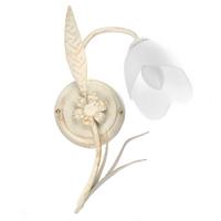 Wandleuchte Doppio Giro Weiß max. 6 Watt - Weiß, KONVENTIONELL, Glas/Metall (24/19/35cm)