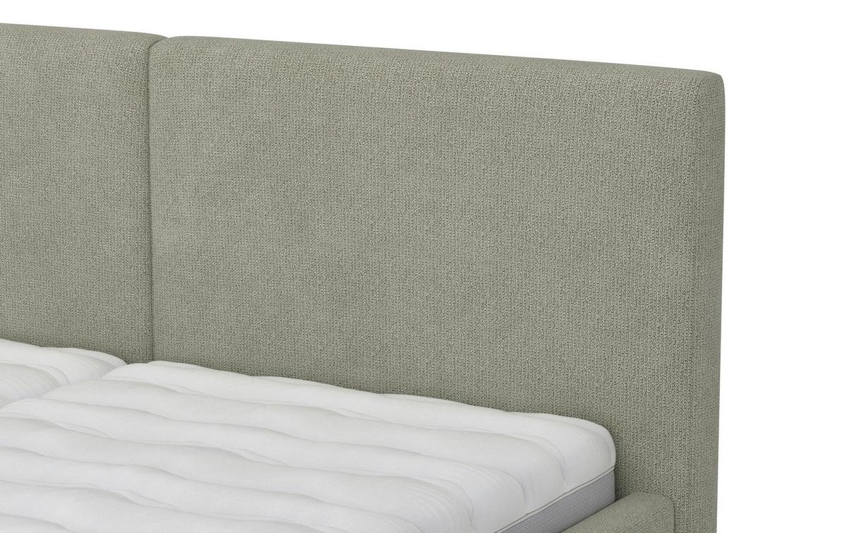 Bett Emily Grün ca. 180x200cm - Schwarz/Grün, KONVENTIONELL, Holzwerkstoff/Textil (180/200cm) - Premium Living