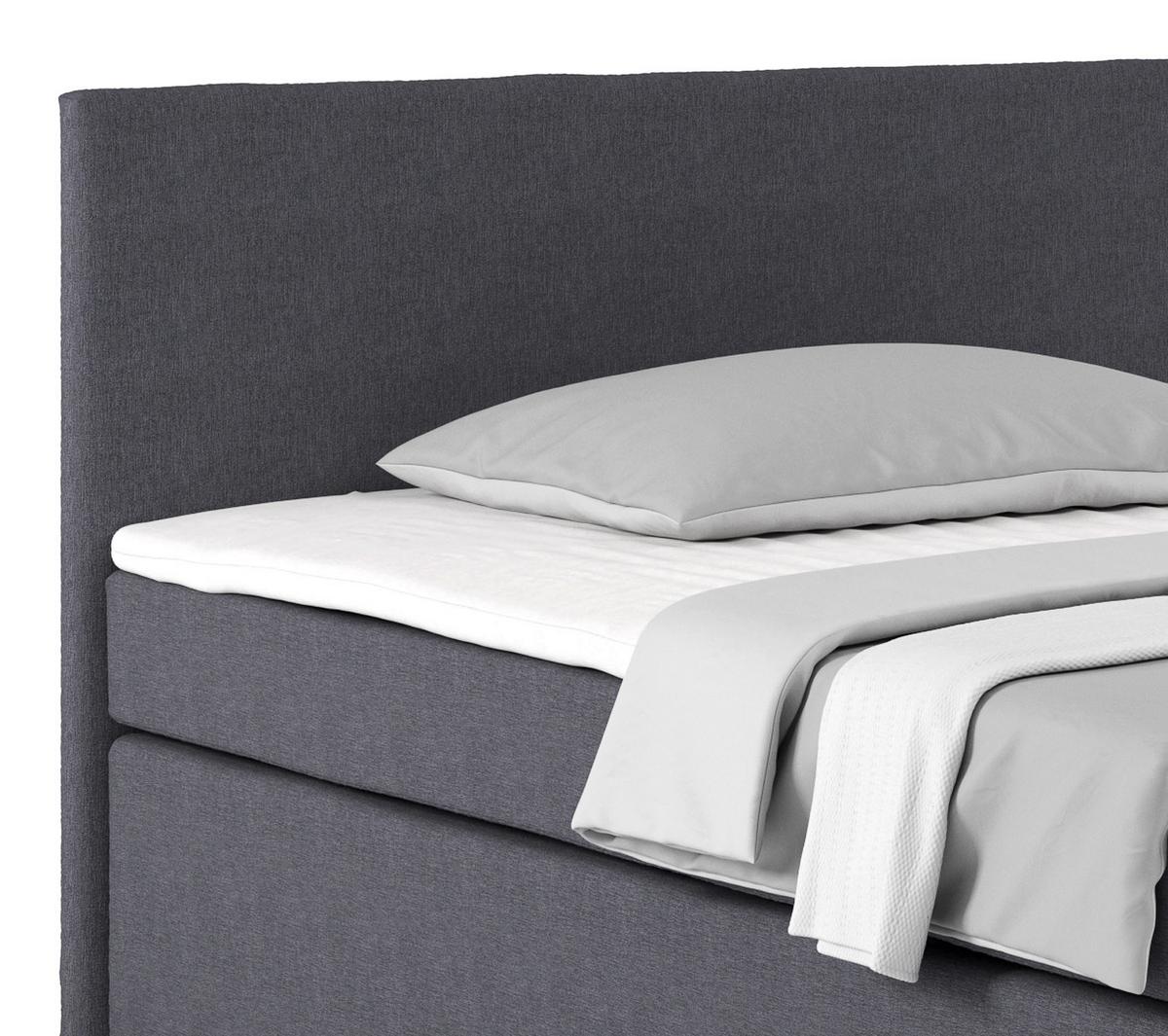 Boxspring Krevet Nero - boje kroma/antracit, Konvencionalno, tekstil/metal (140/200cm) - Best Price