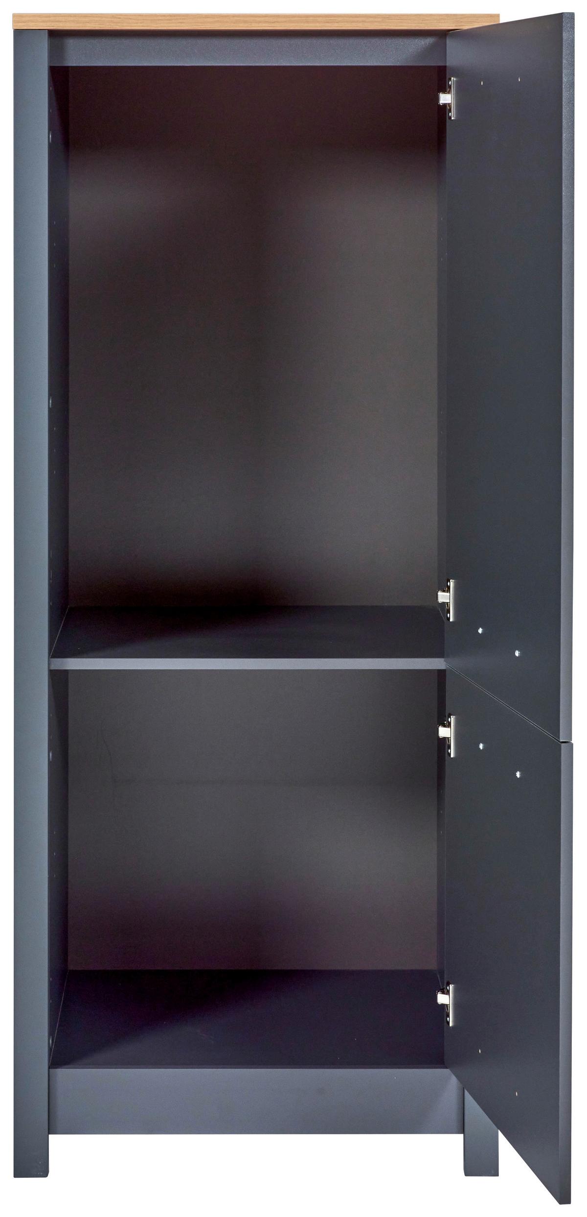Geräteumbauschrank Venet, Anthrazit/Artisan Eiche - Anthrazit/Schwarz, MODERN, Holzwerkstoff/Metall (70/167/60cm) - Mömax