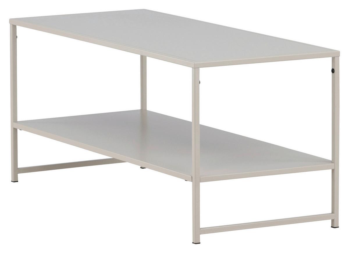 COUCHTISCH STAAL - Beige, Design, Metall (102/43/45cm) - Livetastic